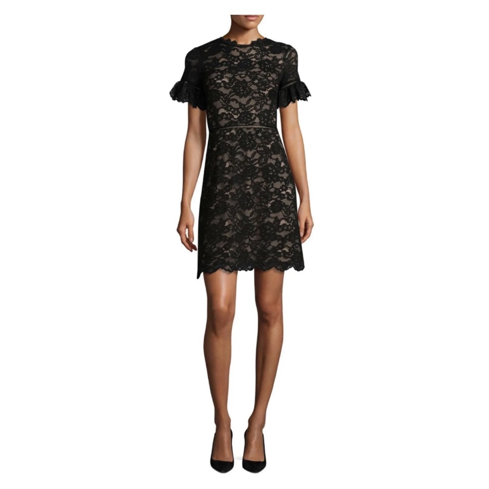 Rebecca Taylor Black Lace Cocktail Dress Sz.6
